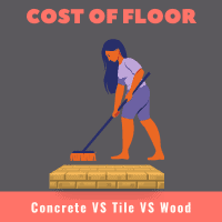 混凝土地板的成本與瓷磚vs木材