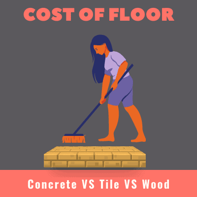 混凝土地板、瓷磚和木材的成本